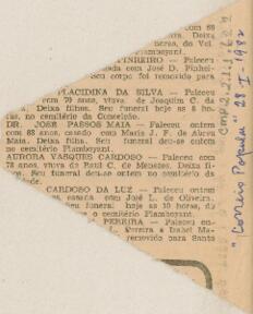 [Nota de falecimento]