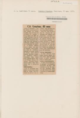C.A. Campinas. 80 anos