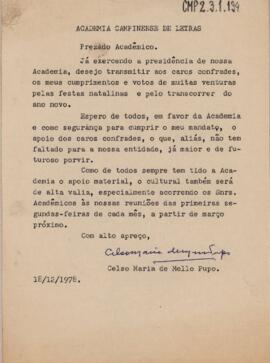 Circular de Cumprimentos