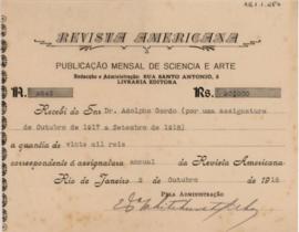 [Recibo da Revista Americana]