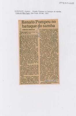 Renato Pompeu no batuque do samba