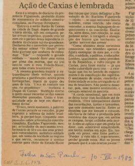 Ação de Caxias é lembrada