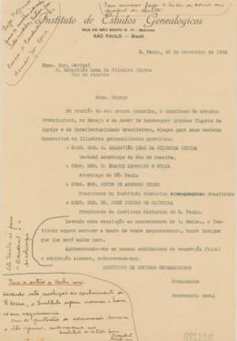 [Ofício de aviso]