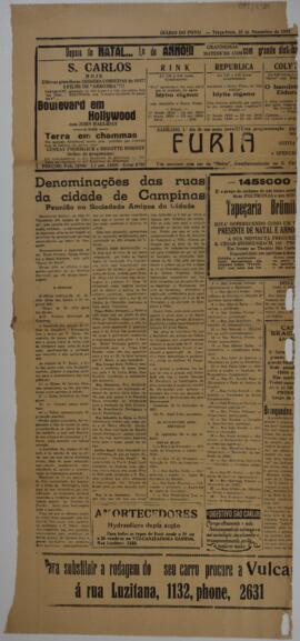 Denominação das ruas da cidade de Campinas