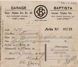 [Recibo da Garage Baptista]