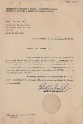 [Carta de Encaminhamento / Certificado]