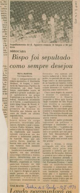 Bispo foi sepultado como sempre desejou
