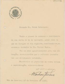 [Carta de recebimento]