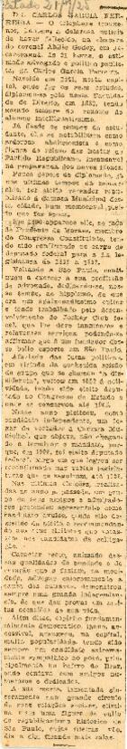 [Obituário de Carlos Garcia Ferreira]