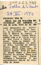 [Obituário de Walter Estanislau do Amaral]