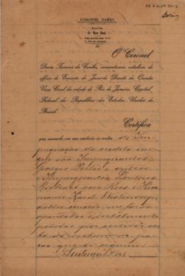 [Certidão de revisão dos autos de impugnação de crédito]