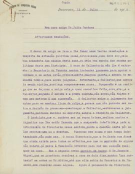 [Carta de análise política]