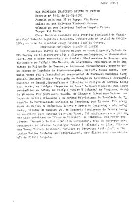 Rua Professor Francisco Galvão de Castro