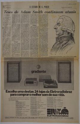 Teses de Adam Smith continuam atuais