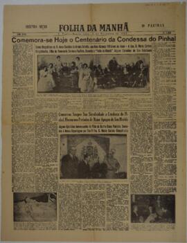 Comemora-se Hoje o Centenário da Condessa do Pinhal