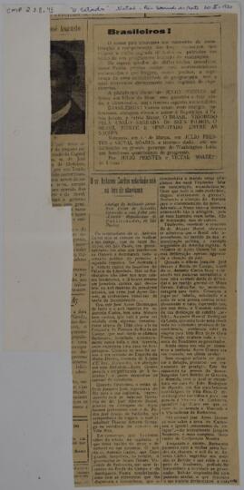 O sr. Antonio Carlos estudado sob as leis de atavismo