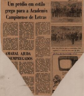 Um prédio em estilo grego para a Academia Campinense de Letras