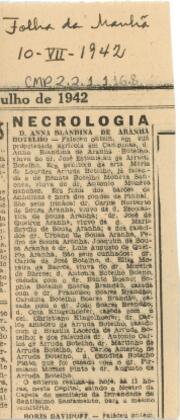 [Nota de falecimento]