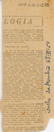 [Obituário de Herminia Jardim Arantes Junqueira e Abilio Cardoso]