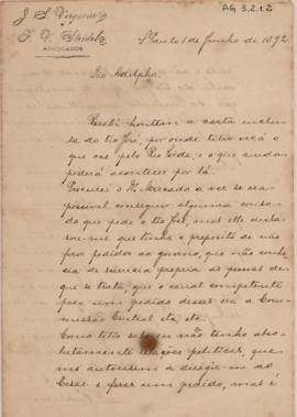 [Carta de pedido de apoio político]