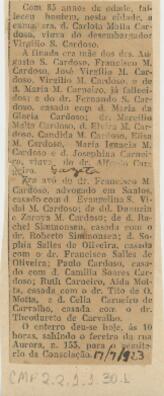 [Nota de falecimento]