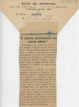 A reforma constitucional no senado federal