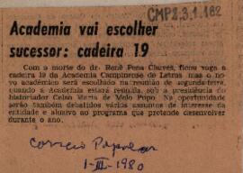 Academia vai escolher sucessor: cadeira 19